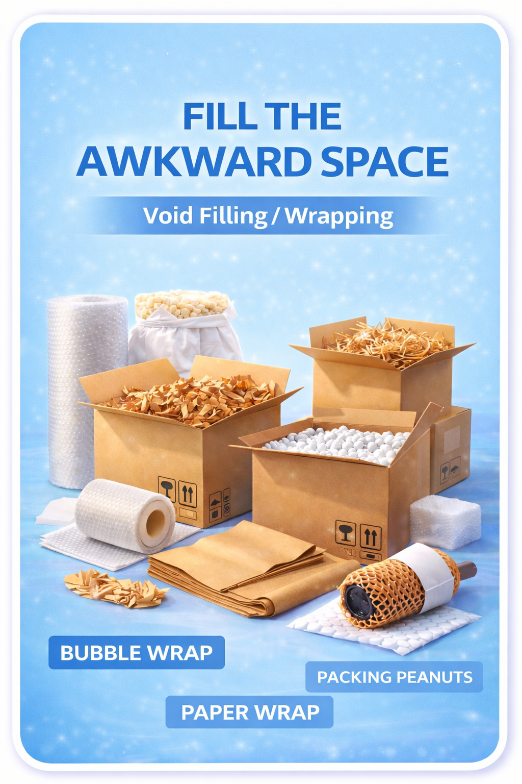 Fill the Awkward Space – Void filling/Wrapping – Duboxx Packaging LLC