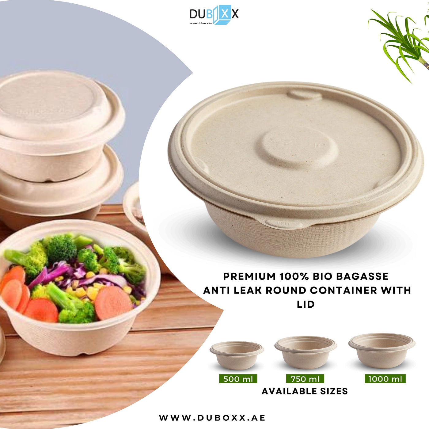 Biodegradable Bagasse Packaging UAE, Sustainable Solutions with Bagasse Food Containers UAE