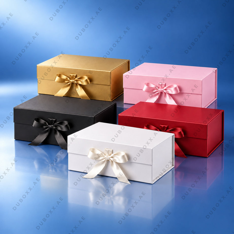 Empty Gift Box 22x16x8 CM - Black/White/Red/Pink/Gold