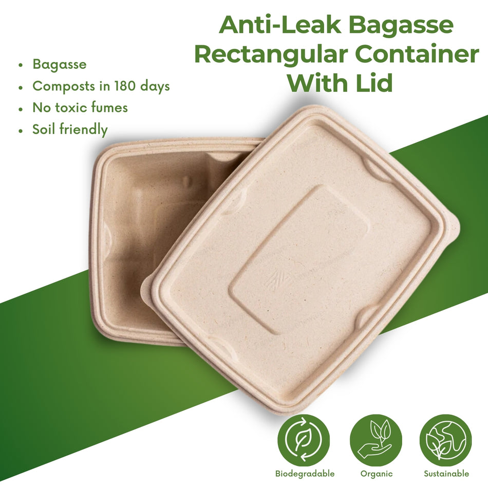 Biodegradable Packaging Rectangular Eco-Friendly Biodegradable Food Packaging for Sustainable Solutions ...