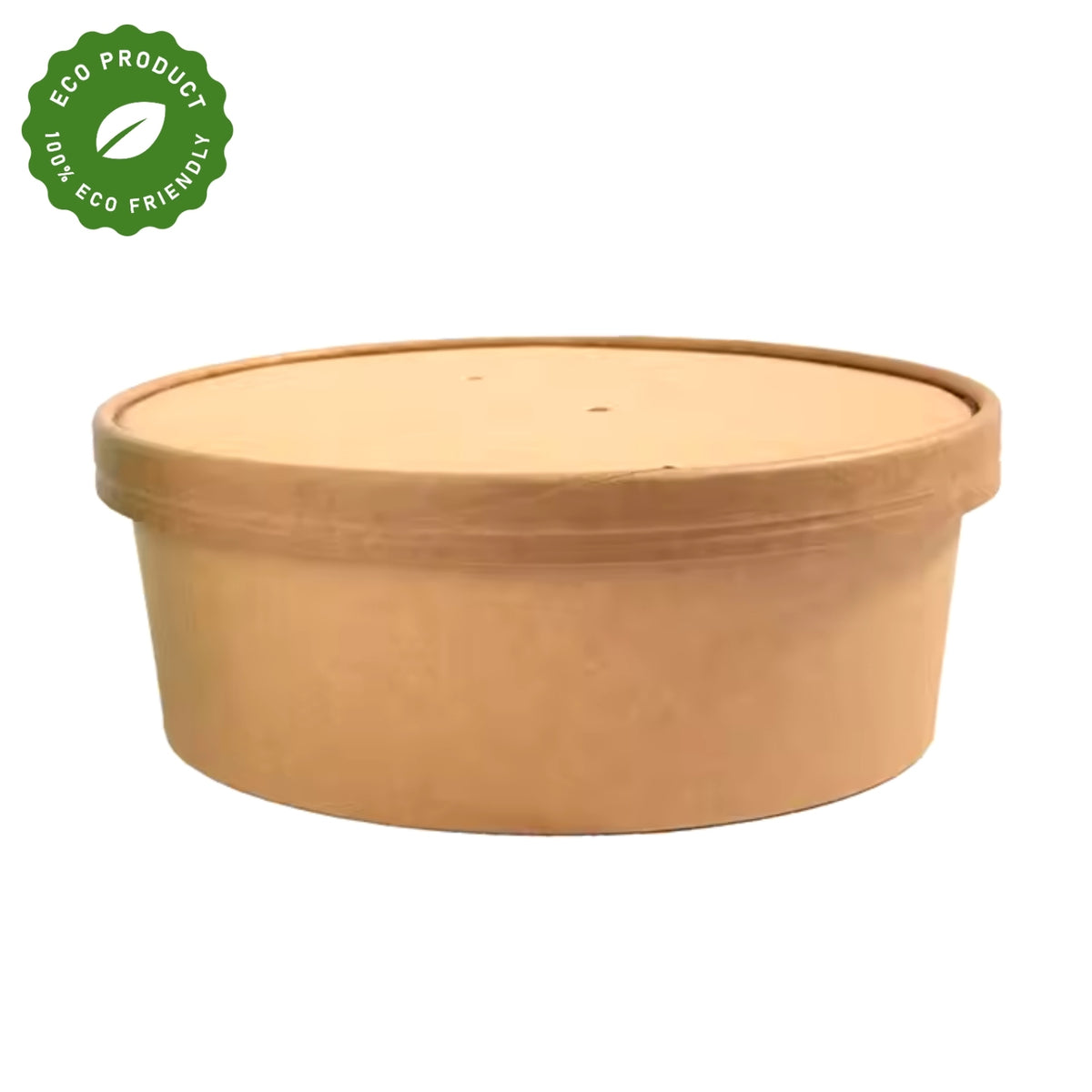 Biosmart Containers Round Biodegradable Kraft Salad Bowl Round With Lid-1000ml - 300Pcs/CTN ...