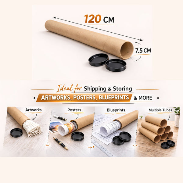 أنابيب بريدية بأغطية طرفية - قطر 1200 مم × 75 مم