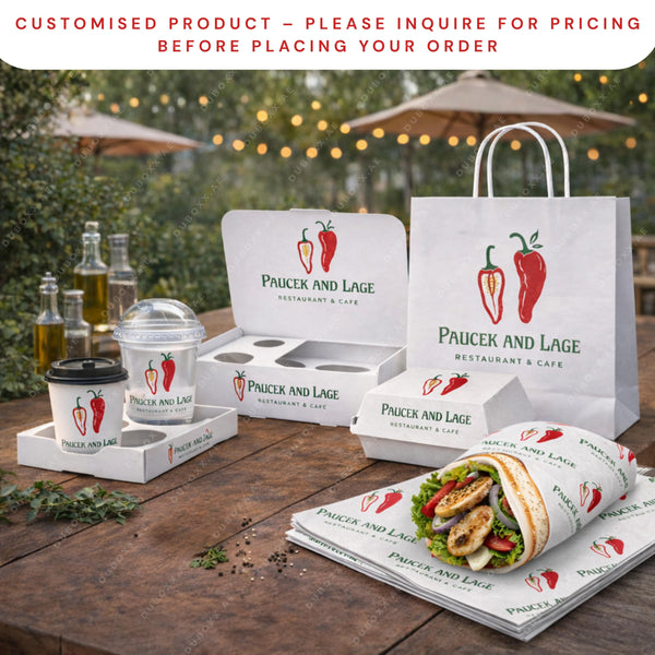 مجموعة تغليف مخصصة لمقهى المبتدئين - الحد الأدنى للطلب 1000 قطعة