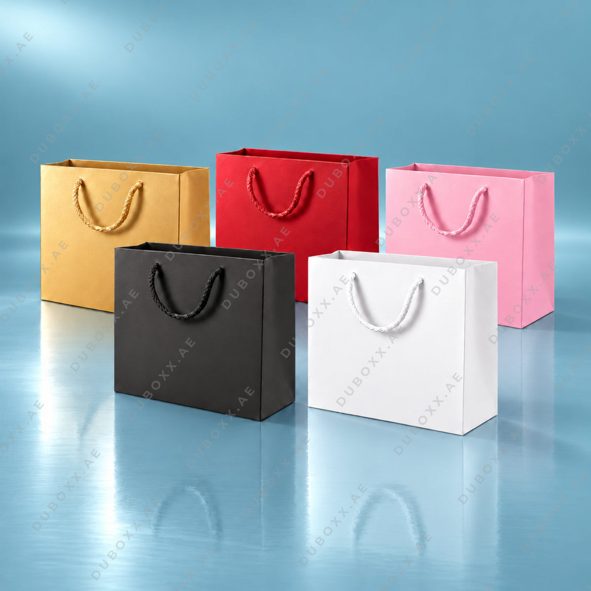 Empty Gift Bag 24x19x10cm -Black/White/Red/Pink/Gold – Duboxx Packaging LLC