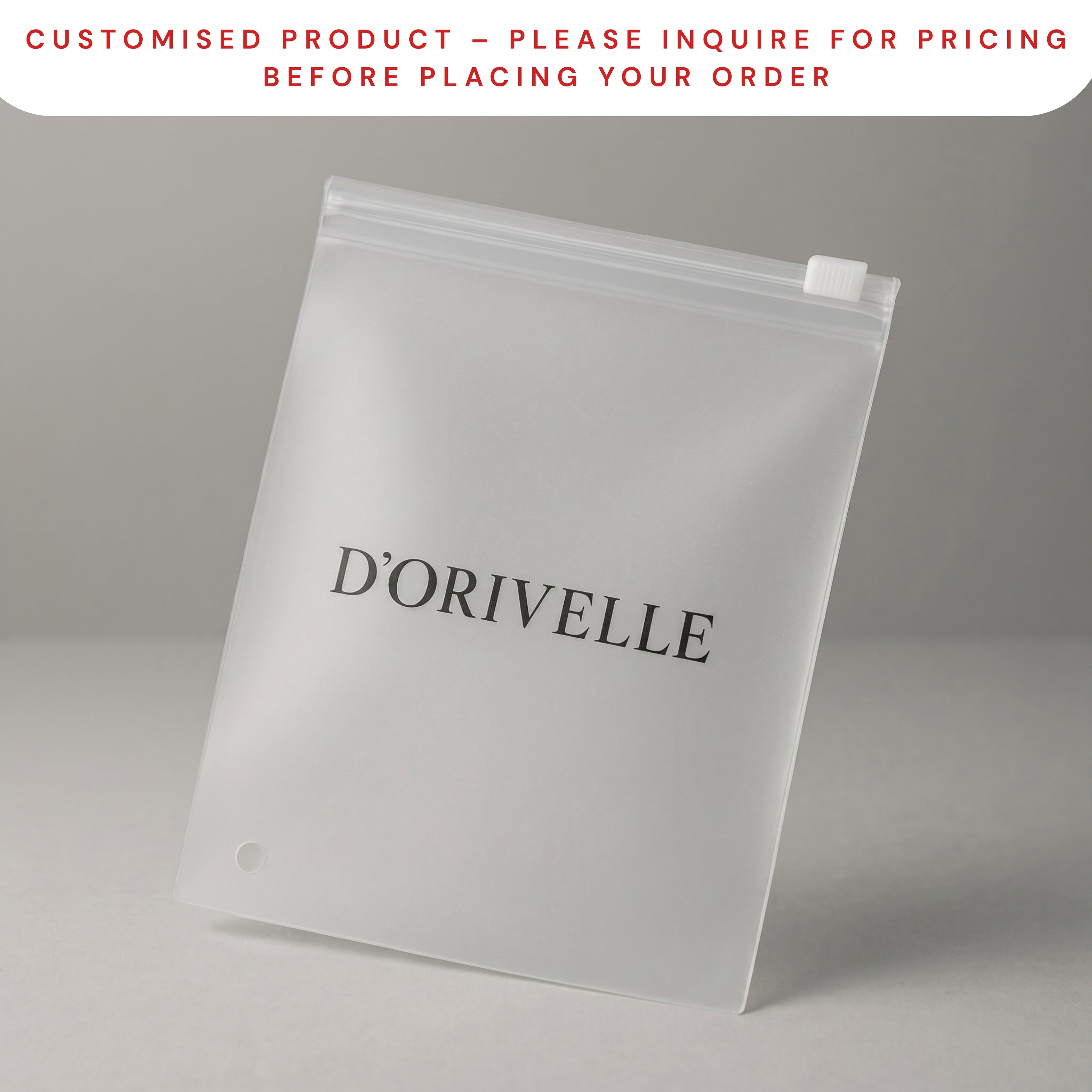 Custom Frosted Zipper Bags
