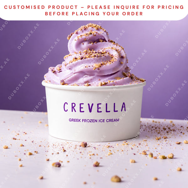 Custom Ice Cream Paper Cups 16oz Single wall - MOQ as low as 1000Pcs