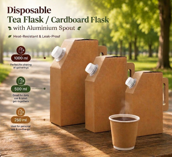 Disposable Tea Flask / Cardboard Flask with Aluminum Spout