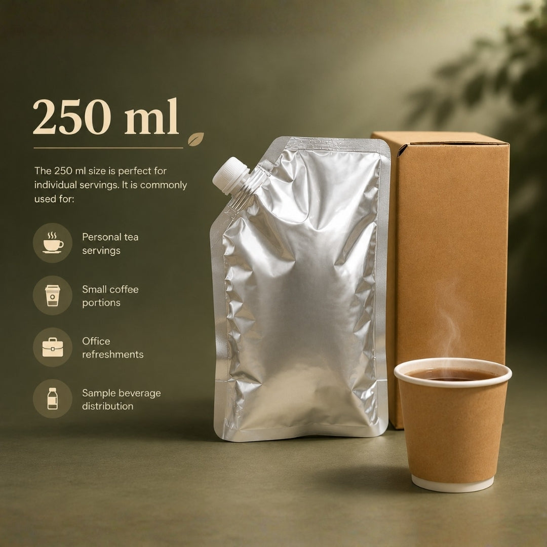 Disposable Tea Flask / Cardboard Flask with Aluminium Spout 250ml