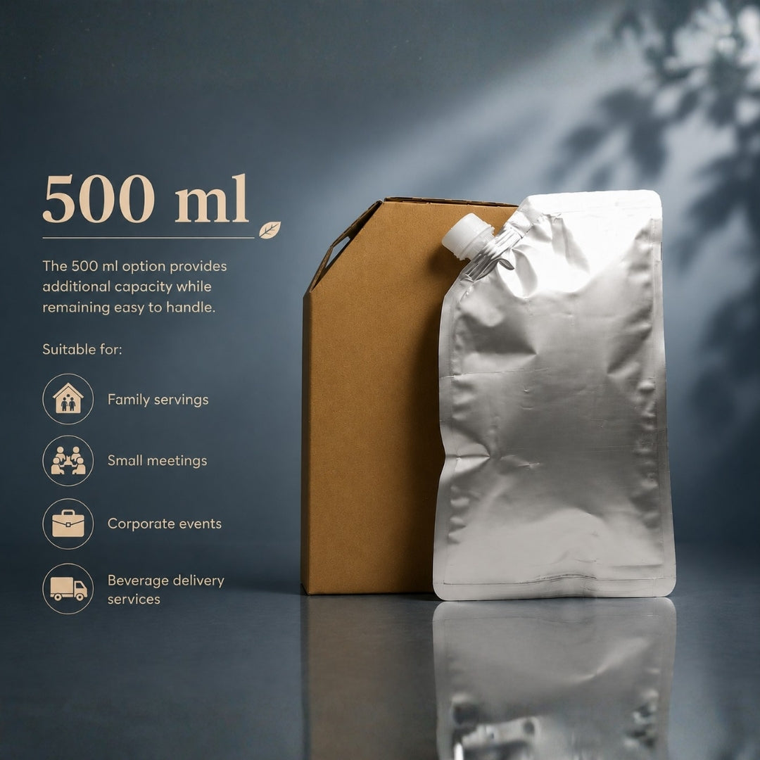 Disposable Tea Flask / Cardboard Flask with Aluminium Spout 500ml