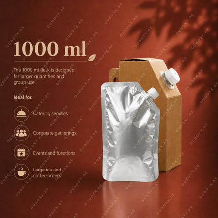 Disposable Tea Flask / Cardboard Flask with Aluminum Spout 1000ml