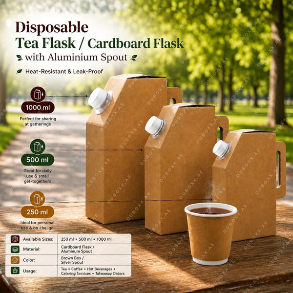Disposable Tea Flask / Cardboard Flask with Aluminum Spout