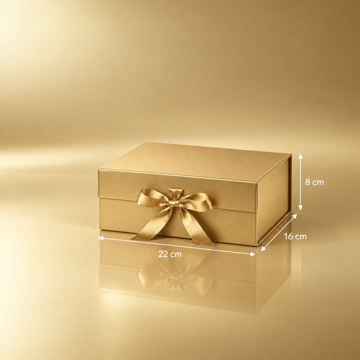 Empty Gift Box 22x16x8 CM - Gold