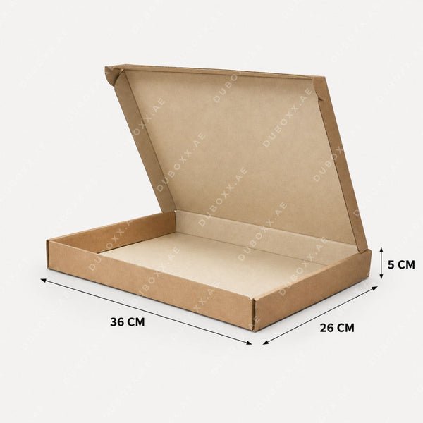 صندوق إطار صغير - 36 × 26 × 5 سم - بني/أبيض