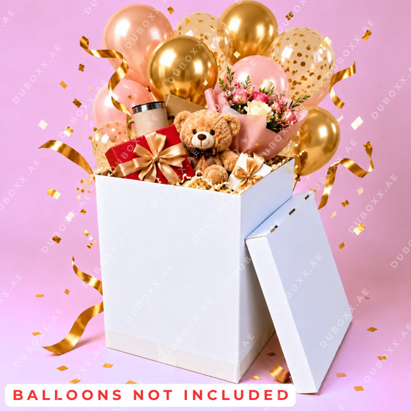 Large Gift Box Jumbo Size White 55x55x70cm