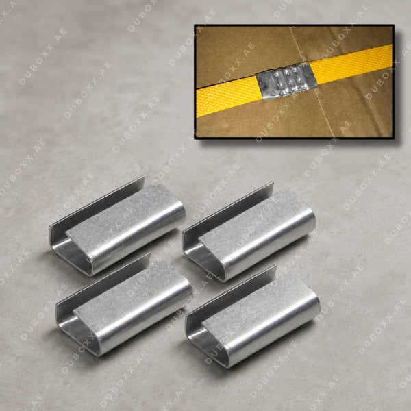 PVC/PP-Metal Clips 5×8 for Strapping | 100Pcs