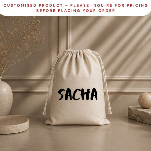 Drawstring Cotton Custom Pouches | MOQ as Low as 50Pcs