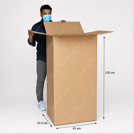 Shipping Box, Moving Box, Jumbo Moving Box, Jumbo Shipping Box, Corrugated Cardboard Box, 61x53.5x120CM Box, 5 Ply Corrugated Box, 5 Ply Carton Box, Heavy Duty Box, Heavy Duty Corrugated Box, Tall Cardboard Box, Tall Moving Box, Large Cardboard Box, Oversized Cardboard Box, Large Shipping Carton, Large Packing Box, Moving Carton, Shipping Carton, Packing Box, Storage Box, Relocation Box, House Moving Box, Office Moving Box, Warehouse Storage Box, E-Commerce Shipping Box, Bulk Shipping Box, 