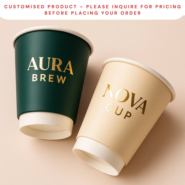 Custom Paper Cups 12oz Double Wall -MOQ as Low as 1000Pcs