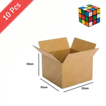 (5ply boxes) Medium Moving Boxes Pack 10 Psc-(53X53x53CM)