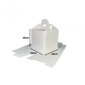 Handle Box 26*26*25 CM (10 Inch)-White