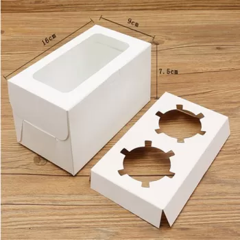 2 Cupcake Box 12Psc/pack-White