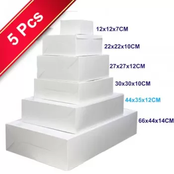Cake Boxes-C5-44x35x12 CM Food Board 5psc/Pack-White