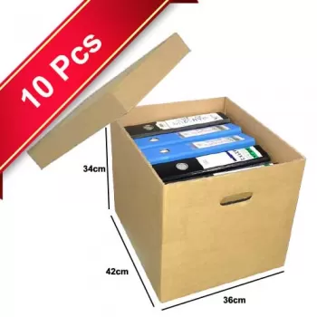 Archive Box with Lid-Large 10Psc-(42x36x34CM)