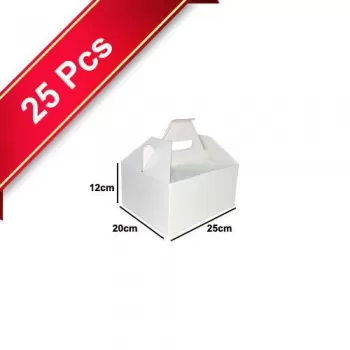 Handle Box 25x20x12CM-25Psc-White