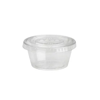 PLA Sauce Containers-2000Pcs/Box with Flat Lids