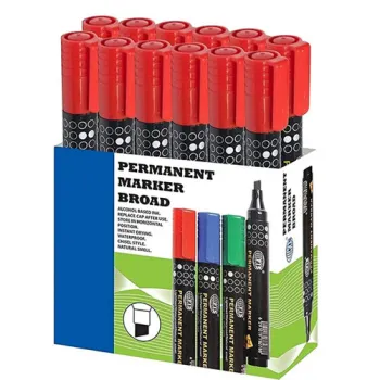12Psc/Pack Permanent Marker Pen - RED