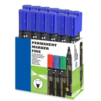 12Psc/Pack Permanent Marker Pen - Blue