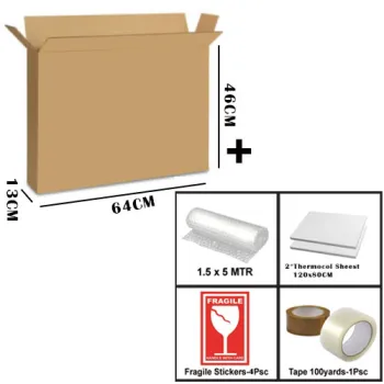 TV Packing Box -24" INCH 64x13x46CM With Packing KIT