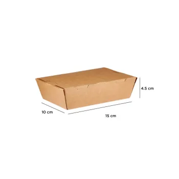 Kraft Lunch Boxes-200Pcs/Box.